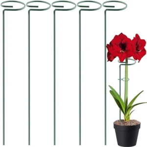 16 inches Metal Trellis for Plants, Pack of 5 Single Stem Flower Plant Support 1