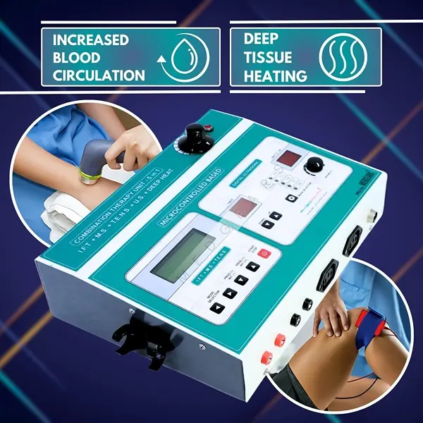 5 In 1 IFT MS Tens Ultrasonic Deep Heat Physiotherapy Machine Electrotherapy Combo Physiotherapy Machine 4