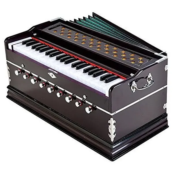 Best Harmonium 9 Stopper, Chudidaar Bellow, 42 Key 3 1-2 Octave, 42 key, Two reed, Bass Male, Harmonium with Cover 1