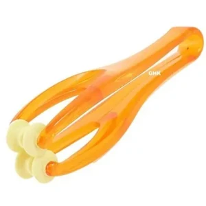 Manual Acupressure Dual Roller Finger Massage Stick Plastic Manual Massager Orange1