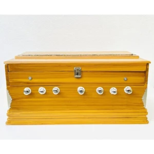 Musical Harmonium- 3 1-4 Octave, Double Bellow, 39 Keys,7 Stopper, 2 Reeds (Bass- Male), With Cover Bag