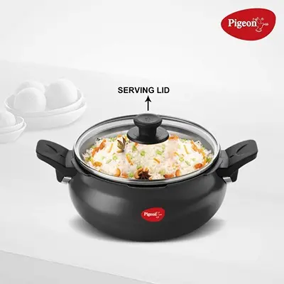 Pigeon All in One Ceramic Super Cooker, 5 Liters, Black Transparent2