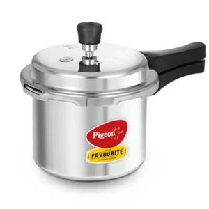 Pigeon Favourite Induction Base Aluminium Pressure Cooker with Outer Lid, 3 Litres (Silver)1
