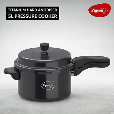 Pigeon Titanium 3 Ltrs Pressure Cooker - Black, Aluminium2