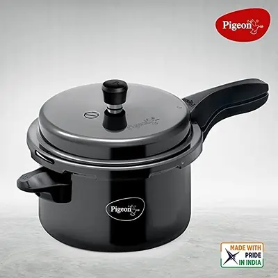 Pigeon Titanium 3 Ltrs Pressure Cooker - Black, Aluminium6