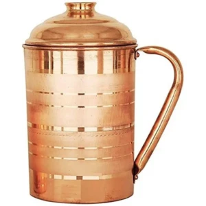 Pure Copper Silver Touch JUG with Two Copper Glass (1800) ML