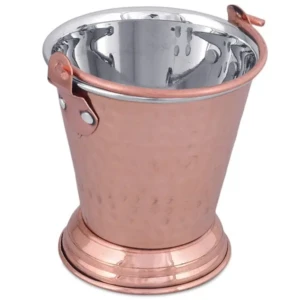 Pure Copper & Steel Bucket Balti for Serving Dishes Kitchenware and Tableware 1pcs