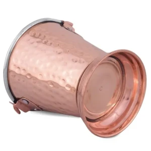 Pure Copper & Steel Bucket Balti for Serving Dishes Kitchenware and Tableware 1pcs