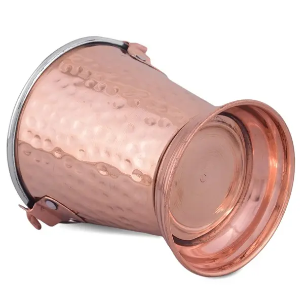 Pure Copper & Steel Bucket Balti for Serving Dishes Kitchenware and Tableware 1pcs2