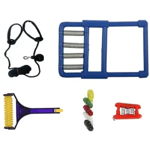 Shoulder Pully, Hand Exerciser, Acupressure Hand Roller, Finger Massager Kit For Paralysis Patient Physio Exercise Manual Tools, Multicolor1