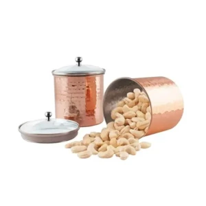 Stainless Steel Canister - 1000 ml, 2 Pieces, Grey, Copper1