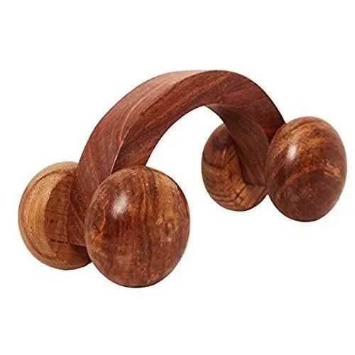 Wooden Massager, Acupressure Roller Massager, Pain Relief Item 4 Ball Rose Wood Sheesham1