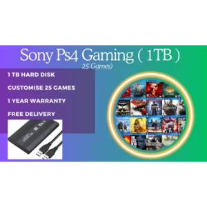 1 TB External HardDisc with 25 Games for Sony PS4 Slim PlayStation 4 Gaming