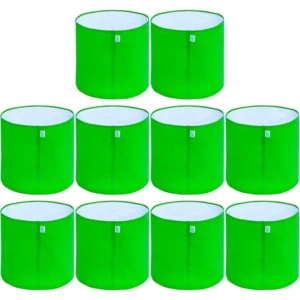 10pcs 9x6 inch HDPE Uv Protected 260 GSM Round Plant Grow Bags 1