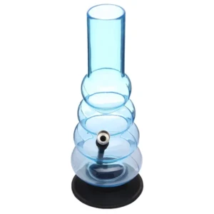 12 Inch Tall Transparent and Opaque Colors 4 Bulb Acrylic Waterpipe Bong, Hookah1