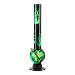 16 inch Acrylic Bong Smoking Bongs Hookah.(Green Fire, 40CM)1