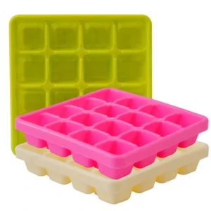 160 Ice Cube Tray Set, 3 Pcs Ice Tray, Multicolour1