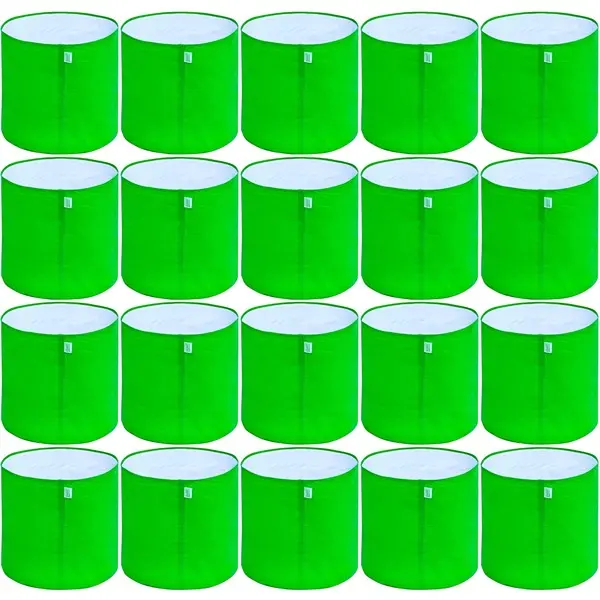 20pcs 9x6 inch HDPE Uv Protected 260 GSM Round Plant Grow Bags 1