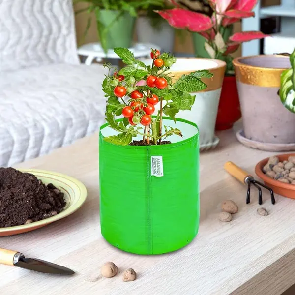 20pcs 9x6 inch HDPE Uv Protected 260 GSM Round Plant Grow Bags 2