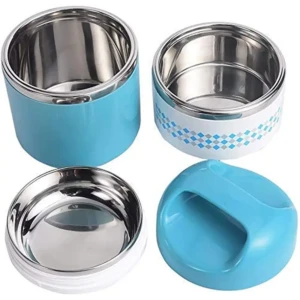 3 Layer Stainless Steel Homio Premium Lunch Box Set, Lunch Box