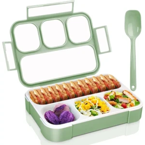 4 Compartment BPA Free Leak Proof Designed Plastic Lunch Box Tiffin Box 1000ml capacity1