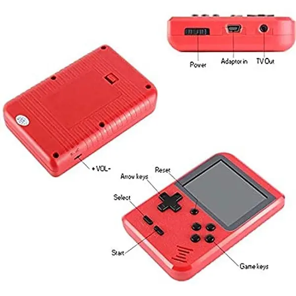400 in 1 Mini Video Game Toy for Kids - Portable Retro Handheld Game Console with Rechargeable Battery - AV Output TV Compatible 4