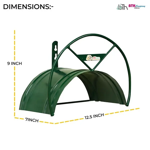 Alloy Steel Wall Mounted Watering Hose Holders - Heavy Duty Portable Irrigation Hose Hanger (Green) 2