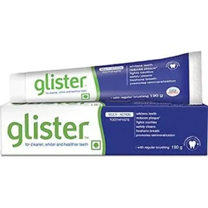 Amway Glister toothpaste 190ml (pack of 5), Whitens Teeth, Removes plaque etc