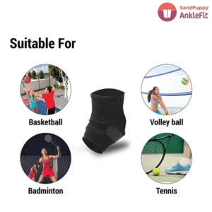 AnkleFit – Ankle Support Compression Brace For Ankle Pain Relief, Recovery & Support (Pack Of 1) | For Men & Women | Ankle Stabilizer | Heel Brace (1)