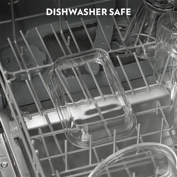 Borosil Lunchbox with Bag Set of 2 Square Container (320ml Each) Borosilicate Glass Microwave & Dishwasher Safe TiffinBox 6