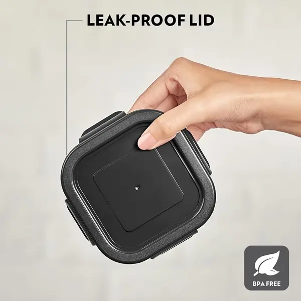 Borosil Stainless Steel Lunch Box with Bag Set of 3 (400 ml Each) Square Tiffin Box for Office, School & College 5