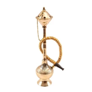 Brass Gold Finish Designer Hookah Sheesha 1