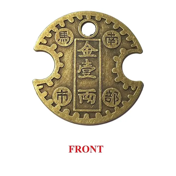 Brass Nambu Wealth Lock Lucky Coin for Health Wealth & Prosperity4 StoreEla.com