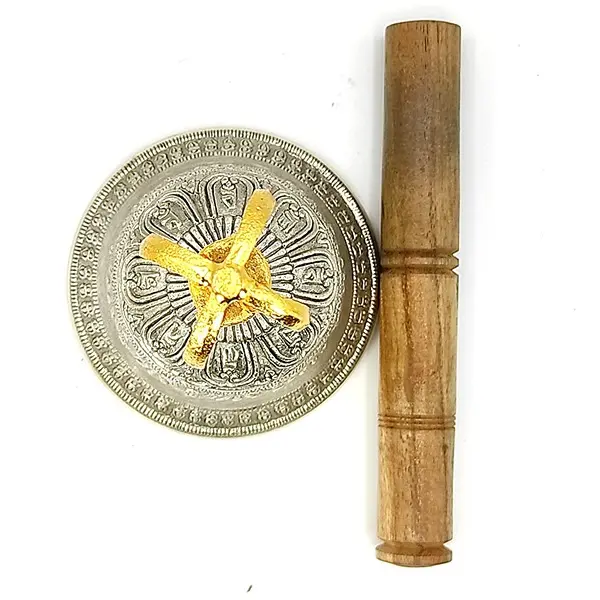 Brass Tibetan Om Bell Fengshui Vastu Meditation Healing Spiritual Gift 3 StoreEla.com