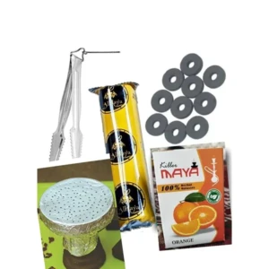 Chess lifestyle glass iron hookah 12 inch blue combo