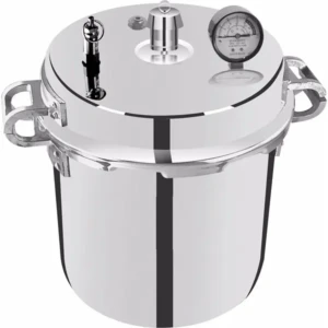 Commercial Hard Anodized Aluminum Handi Pressure Cooker - (Silver, 40 L)