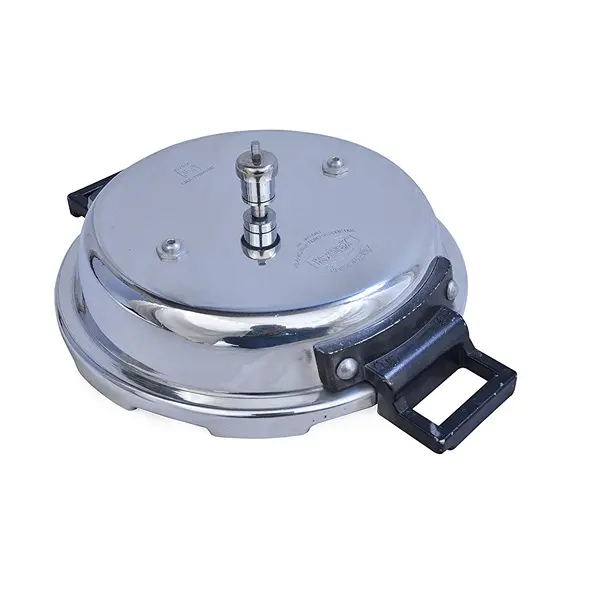 Commercial Hard Non-Anodized Aluminum Big Boy Classic Pressure Cooker with Outer Lid - 26 L - Large Size (Silver)3