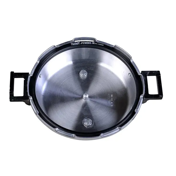 Commercial Hard Non-Anodized Aluminum Big Boy Classic Pressure Cooker with Outer Lid - 26 L - Large Size (Silver)4