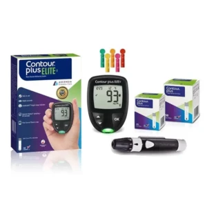 CONTOUR Plus Blood Glucose Monitoring System Glucometer with 75 Strips (Pack of 25 + 50 Strips), Multicolour, Multicolor 1