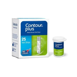 Contour Plus Blood Glucose Test Strip (25 Strips) Contour Plus Glucometer 25 Test Strips Pack 1