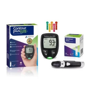 Contour Plus Elite Blood Glucose Monitoring System (with Bluetooth) Glucometer with 25 Free Test Strips 1