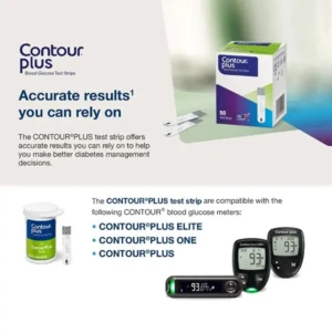 CONTOUR Plus Strips 50 Count (Multicolor) – Pack Of 3 For Unisex Adult