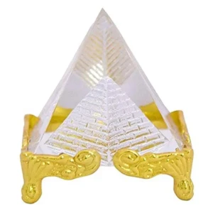 Crystal Feng Shui Pyramid for Positive Energy, Vastu Correction, Good Luck and Prosperity 1 StoreEla.com