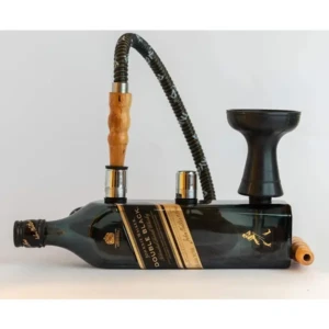 Double Black 700 Gram Iron Hookah Shisha Pot Black 12 inch Glass Hookah1