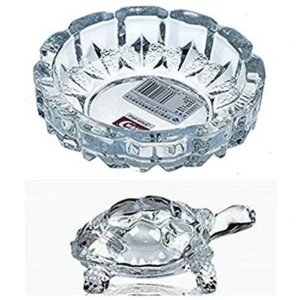 Feng Shui Crystal Tortoise with Plate for Good Luck Tortoise