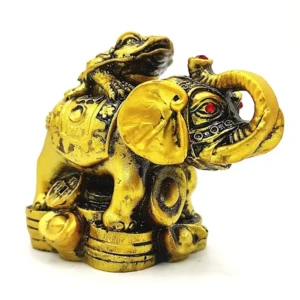 Feng Shui Elephant with Frog Symbol of Victory Good Fortune, Wealth, Strength, Wisdom & Success1 StoreEla.com