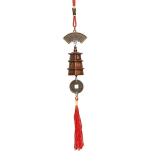 Feng Shui Tibetan Hanging Money Bell for Yantra Car Home Wall Decor or Good Luck