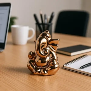 Ganesh Idol for Home Decor & Car Dashboard Ganesh Ji Murti Decorative Showpiece 10cm