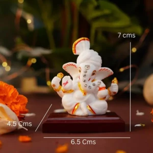 Ganesh Ji Murti Decorative Showpiece for Home Decor Ganesh Idol for Car Dashboard Home Temple Office Desk