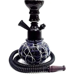 Glass Portable Hookah (Black_4.3 Inch X 4.3 Inch X 7.8 Inch )1